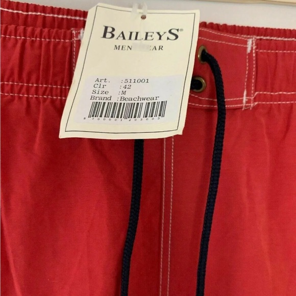 BAILEYS SWIM SHORT FREIZEIT SHORT BEACHWEAR RED Size Medium - Picture 8 of 8